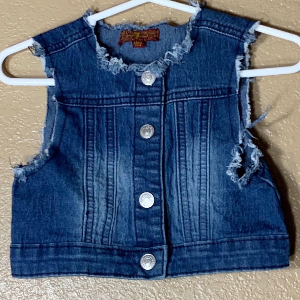 7 For All Mankind toddler girl distressed vest‎